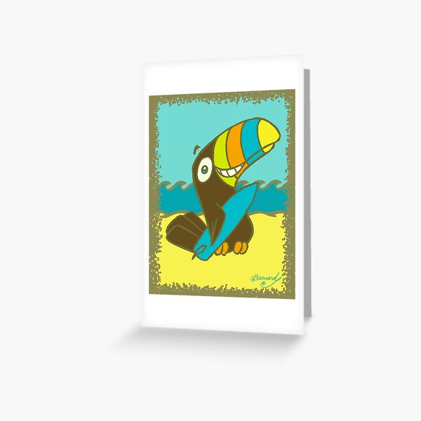 Surfin' Toucan! Greeting Card