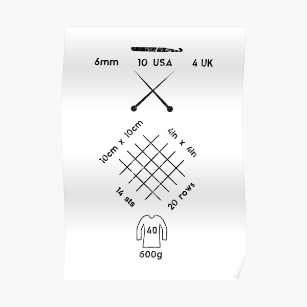 "Yarn Chart" Poster by Jenimaster Redbubble