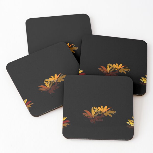 Item preview, African Daisies Color Pop on Black Background designed and sold by Debra Martz.