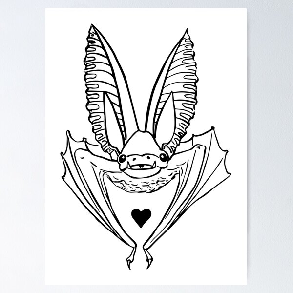 Item preview, Bat with heart designed and sold by SaichiDesign.