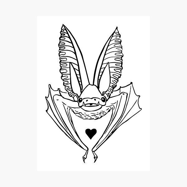 Aperçu de l'œuvre Chauve-souris avec coeur créée et vendue par SaichiDesign.