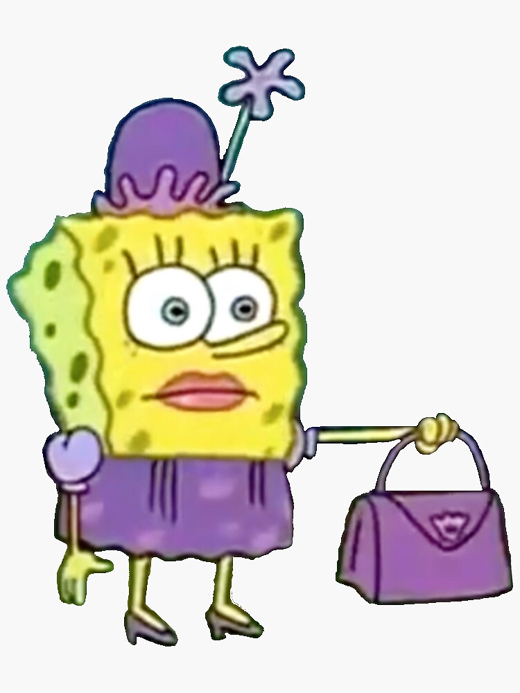  spongebob purse meme  Sticker by kykyswan Redbubble