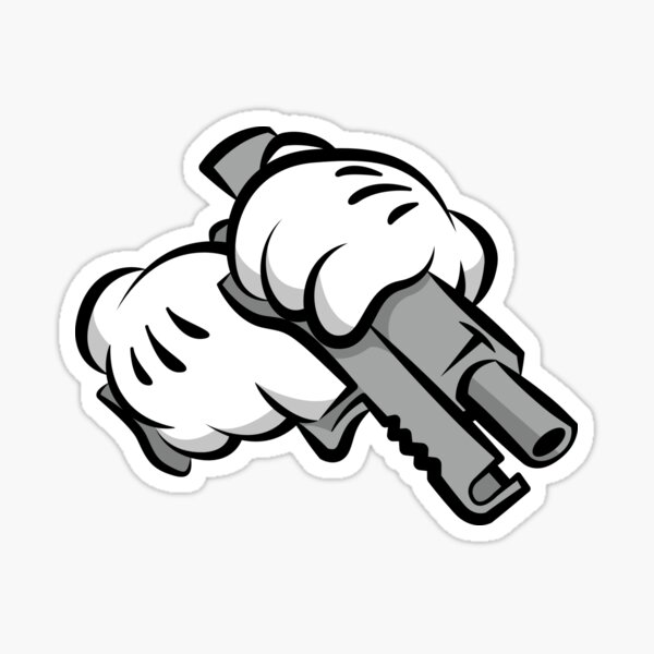 Gun Hands Sticker