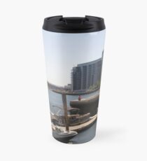 Look to the Docks of Boston Harbor Travel Mug