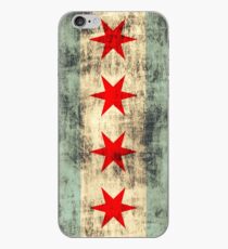 Weinlese-Schmutz-Chicago-Flagge iPhone-Hülle & Cover