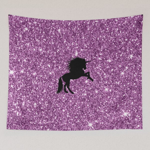 Item preview, Unicorn on sparkling glitter print designed and sold by Jamcolors.