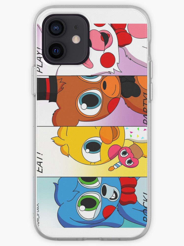 Rock Eat Party Play Fnaf 2 Poster Design Iphone Case Cover By Twinshiftart Redbubble