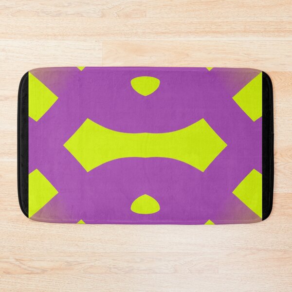 Item preview, Simple, abstract symmetrical purple and luminous yellow repetitive pattern designed and sold by Tony  Ruther.