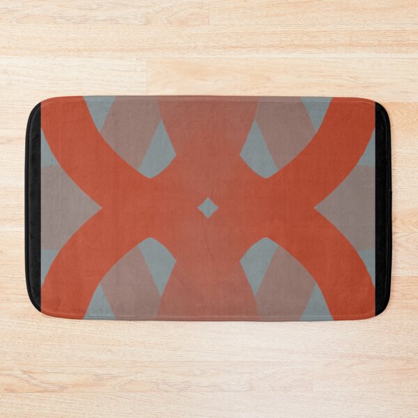 Item preview, Simple, abstract symmetrical red and silver grey repetitive pattern designed and sold by Tony  Ruther.