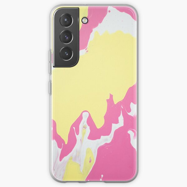 Isle of The Pink And Yellow - Abstract Acrylic Painting Samsung Galaxy Soft Case