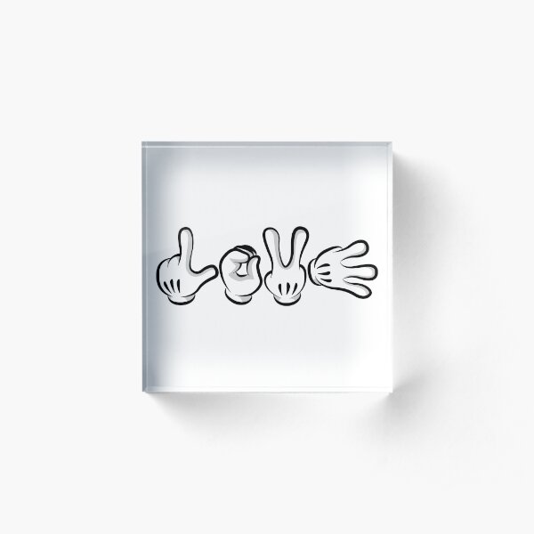 Love Hands Acrylic Block
