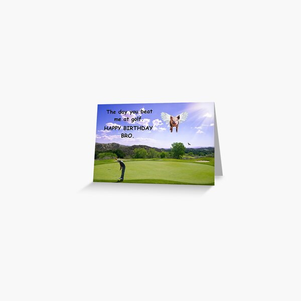 Item preview, Golf Joke. Birthday Card for Brother designed and sold by MindTravel.