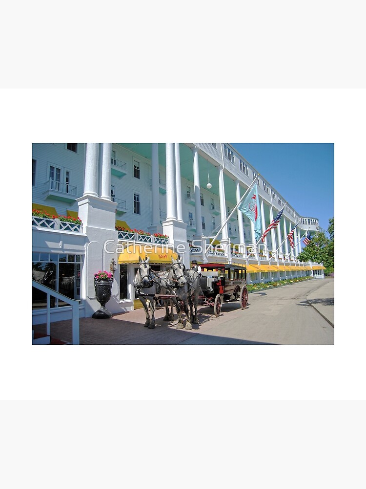 Thumbnail 6 of 6, Throw Blanket, Carriage at the Grand Hotel, Mackinac Island, Michigan designed and sold by Catherine Sherman.