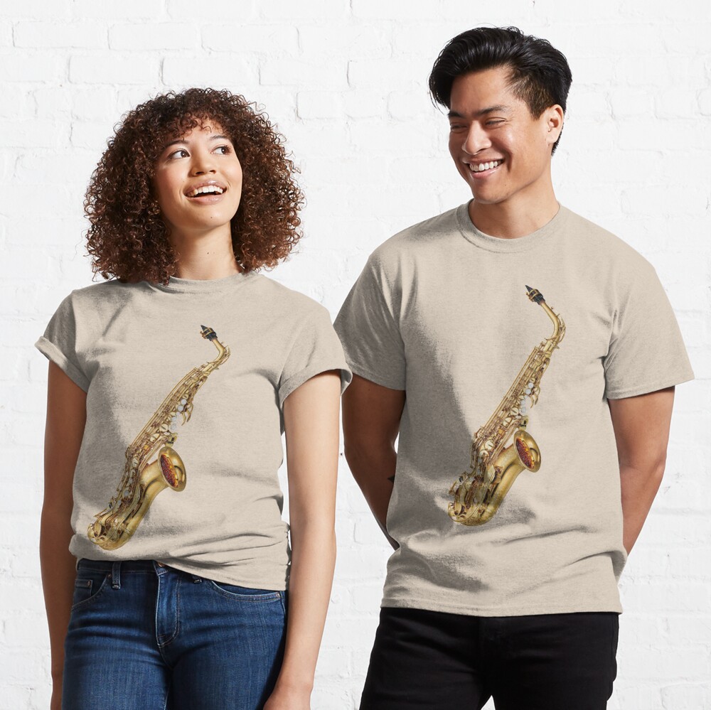 Poster avec l'œuvre « Saxophone Sax Player Idée Cadeau Saxophoniste Musique  » de l'artiste fezztee