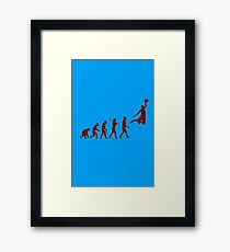 Basketball evolution geek funny nerd Framed Print