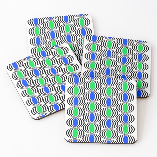 Item preview, Blue Green Black Circles designed and sold by Lois Eastlund.