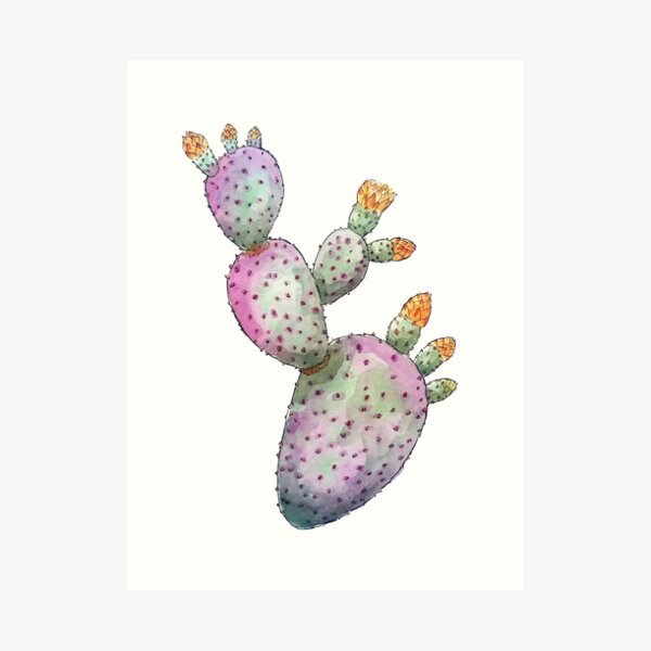 A Purple Prickly Pear Art Print
