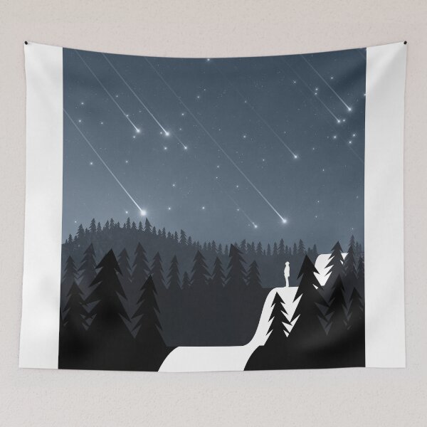 Item preview, Asteroids in the night sky designed and sold by Gujiju.