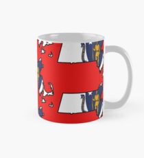 Taza clásica BANDERAS / ESQUEMAS DEL ESTADO DE LOS ESTADOS UNIDOS - MASSACHUSETTS