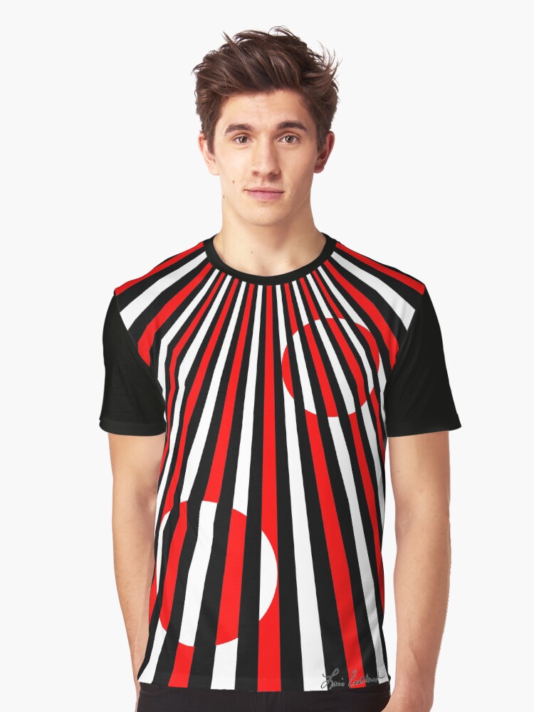 Black red and white t shirt Clearance