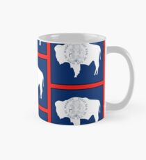Taza clásica BANDERAS / ESQUEMAS DEL ESTADO DE LOS ESTADOS UNIDOS - WYOMING