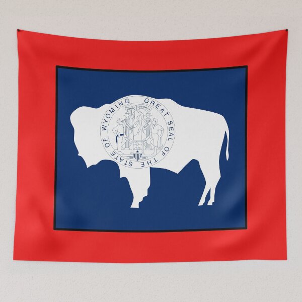 Item preview, U.S. STATE FLAGS/OUTLINES - WYOMING designed and sold by WOOFANG.