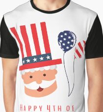 Camiseta gráfica Divertido y lindo 4 de julio / diseño gráfico de América.