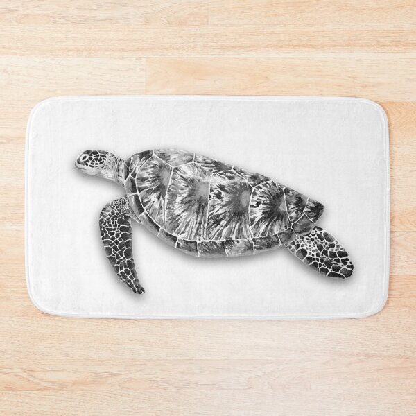 Item preview, Black and White Sea Turtle designed and sold by just-art.