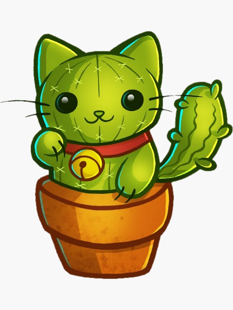Кактусы котики рисунок