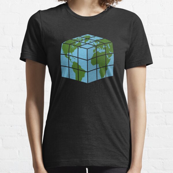 Cube Earth T Shirts Redbubble - cubes of the gods roblox