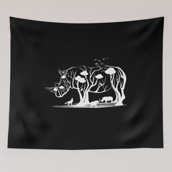 Item preview, Rhino Tree Chubby Unicorn Design / Wildlife Animal Rights Nature Protector Nature Lover Climate Change Gift Idea designed and sold by SimonGs.