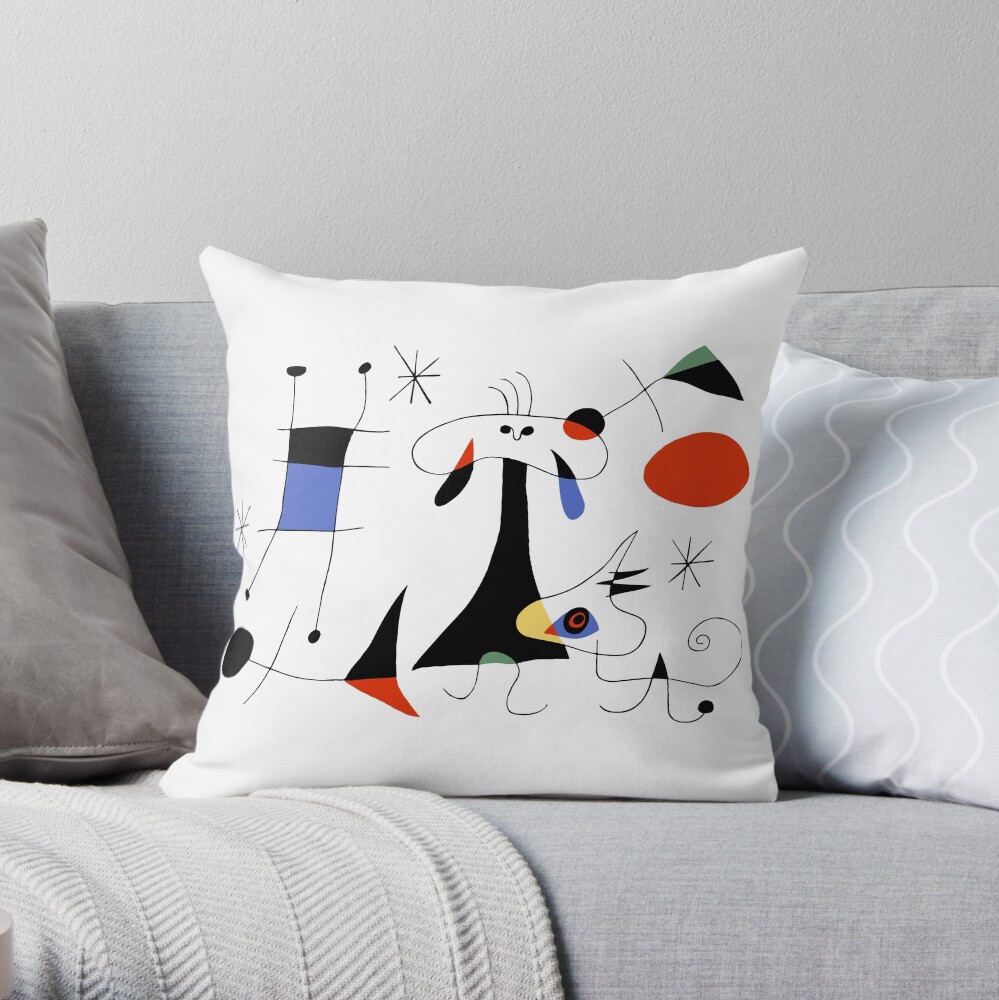 Joan Miro The Sun (El Sol) 1949 Painting Artwork For Prints Posters Tshirts Bags Women Men Kids Throw Pillow