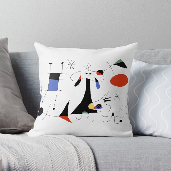 Joan Miro The Sun (El Sol) 1949 Painting Artwork For Prints Posters Tshirts Bags Women Men Kids Throw Pillow