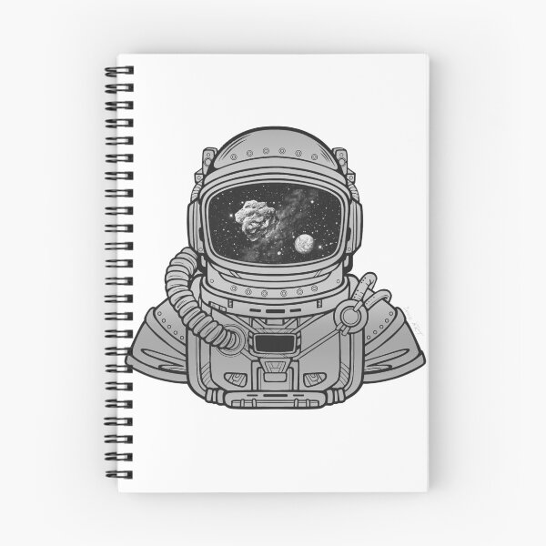 Item preview, SPACEMAN RAINBOW MEETS ASTEROID black and white/ Asteroid Day - digital art - by Iona Art Digital designed and sold by IonaArtDigital.