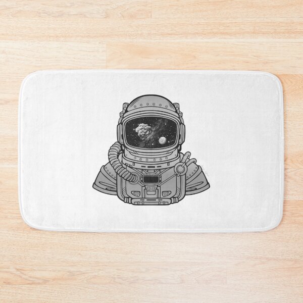 Item preview, SPACEMAN RAINBOW MEETS ASTEROID black and white/ Asteroid Day - digital art - by Iona Art Digital designed and sold by IonaArtDigital.