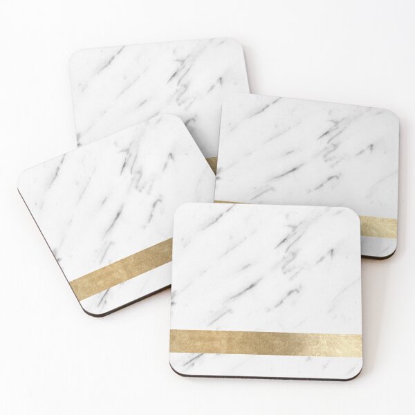 Item preview, Arctic golden geometric marble designed and sold by marbleco.