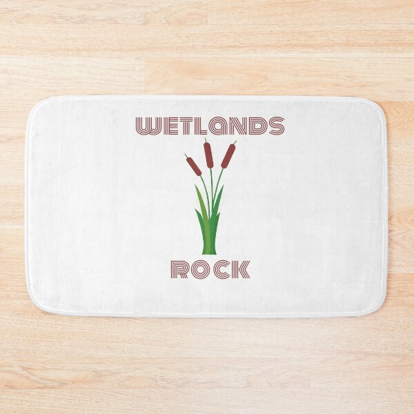 Item preview, Wetlands Rock - cat tails retro design designed and sold by Bug & Brush.