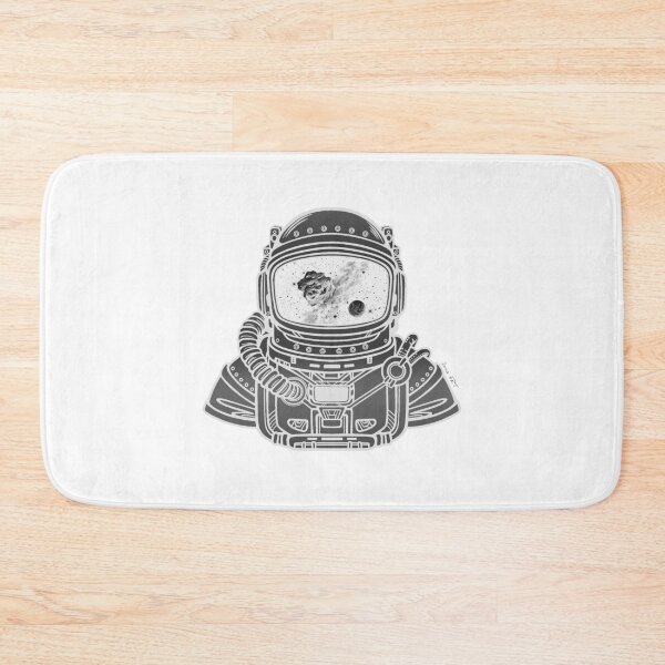 Item preview, SPACEMAN RAINBOW MEETS ASTEROID black and white negative/ Asteroid Day - digital art - by Iona Art Digital designed and sold by IonaArtDigital.