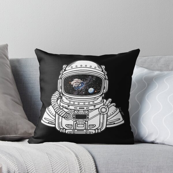 Item preview, SPACEMAN RAINBOW MEETS ASTEROID black and white - white/ Asteroid Day - digital art - by Iona Art Digital designed and sold by IonaArtDigital.