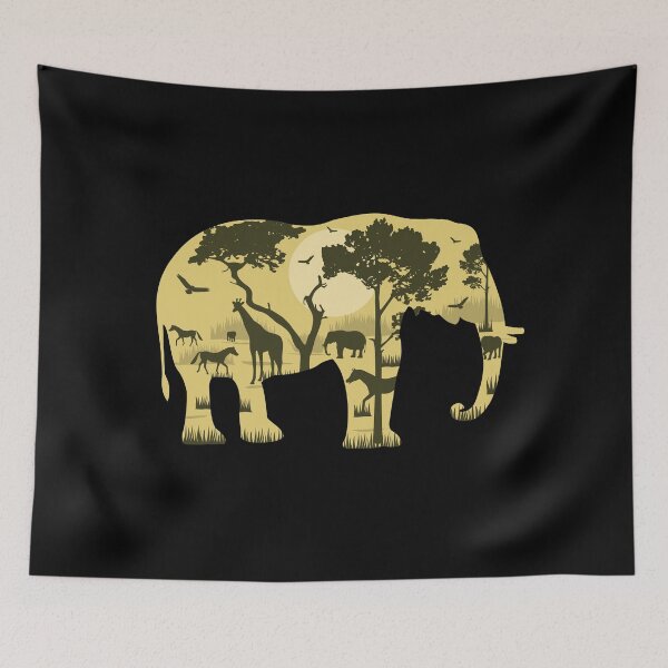 Item preview, Elephant Tree Africa  Design / Wildlife Animal Rights Nature Protector Nature Lover Climate Change Gift Idea designed and sold by SimonGs.