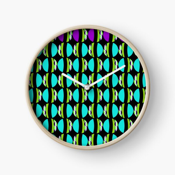 #Pattern, #abstract, #design, #fashion, decoration, repetition, color image,  geometric shape Clock