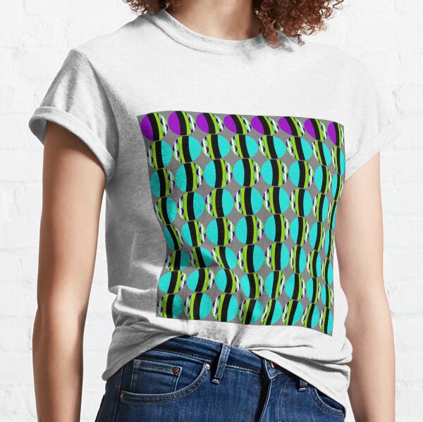 #Pattern, #abstract, #design, #fashion, decoration, repetition, color image,  geometric shape Classic T-Shirt