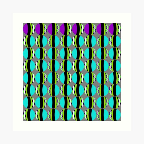 #Pattern, #abstract, #design, #fashion, decoration, repetition, color image,  geometric shape Art Print