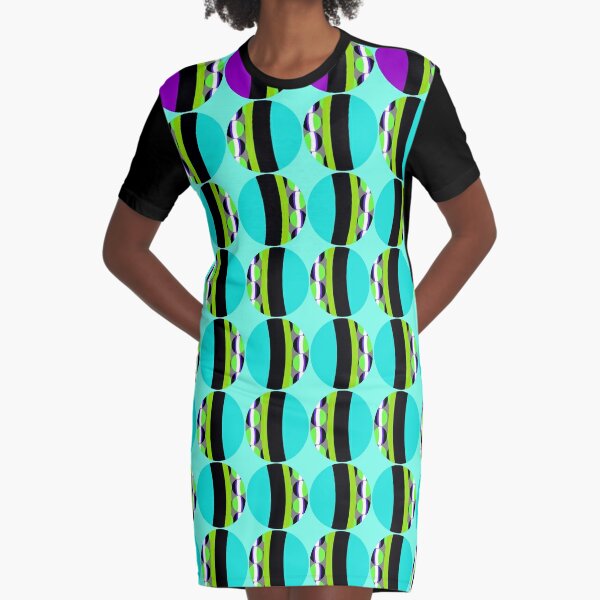 #Pattern, #abstract, #design, #fashion, decoration, repetition, color image,  geometric shape Graphic T-Shirt Dress