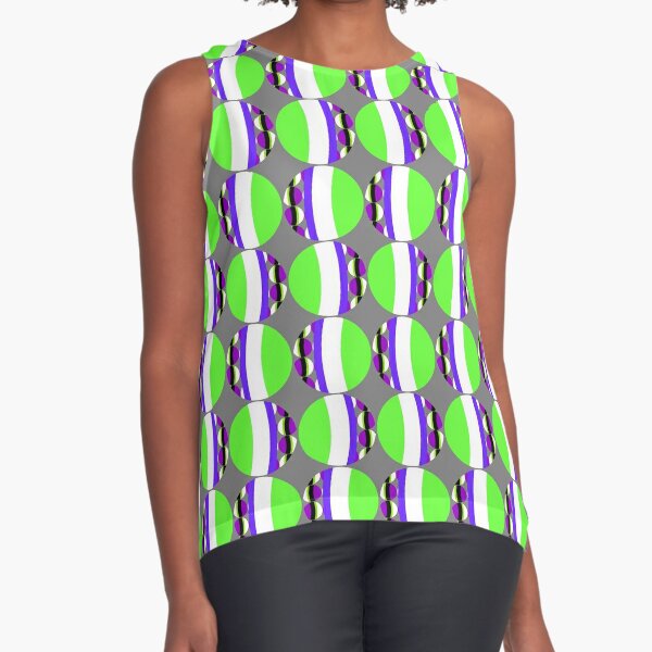 #Pattern, #abstract, #design, #fashion, decoration, repetition, color image,  geometric shape Sleeveless Top