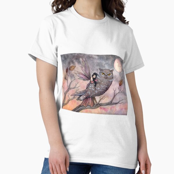 Item preview, Friendship Fairy and Owl Fantasy Art Illustration by Molly Harrison designed and sold by Molly  Harrison.