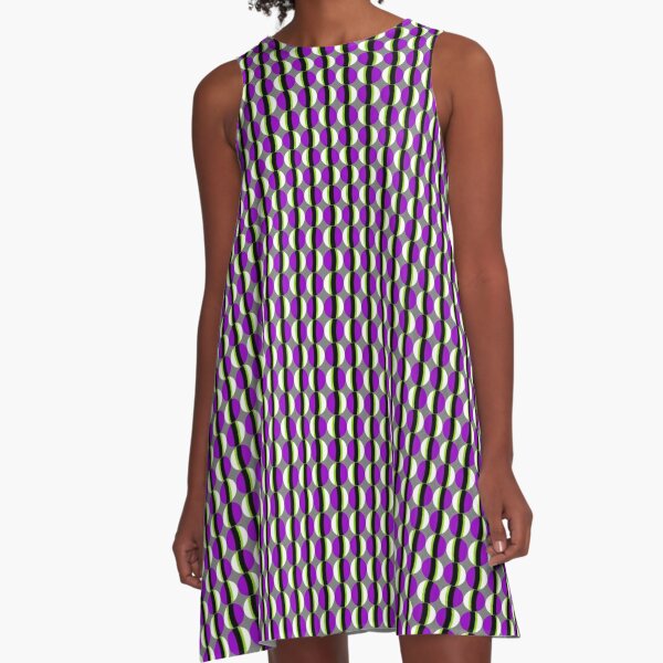 #Pattern, #abstract, #design, #fashion, decoration, repetition, color image,  geometric shape A-Line Dress