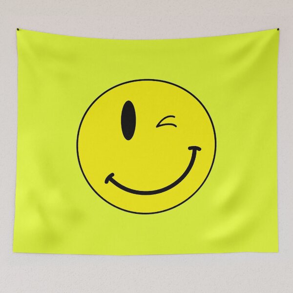 Item preview, yellow happy face but winking designed and sold by hookink.