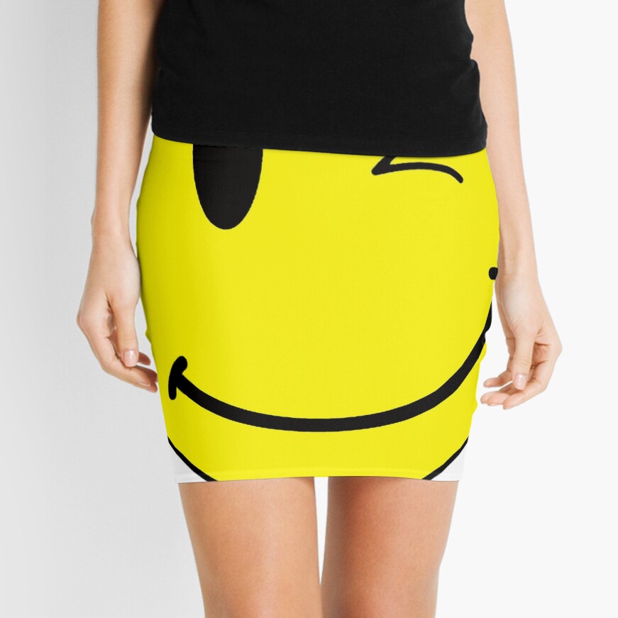 yellow winky face shorts