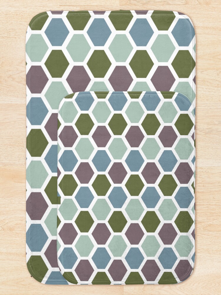 Alternate view of Mid Century Modern Honeycomb Bath Mat
